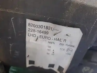 Second-hand car spare part right headlight for renault modus confort dynamique oem iam references 8200301831  22816499