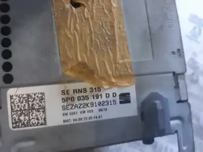 Second-hand car spare part gps navigation system for seat leon (1p1) reference oem iam references 5p0035191d  