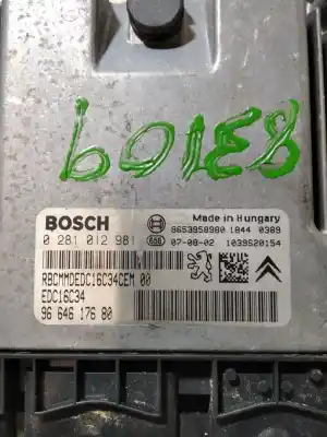 Pezzo di ricambio per auto di seconda mano centralina motore per citroen c4 picasso seduction riferimenti oem iam 9664617680  0281012981