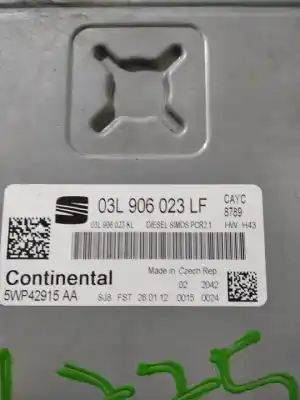 Tweedehands auto-onderdeel ecu motorcontroller voor seat leon (1p1) reference oem iam-referenties 03l906023lf  5wp42915aa