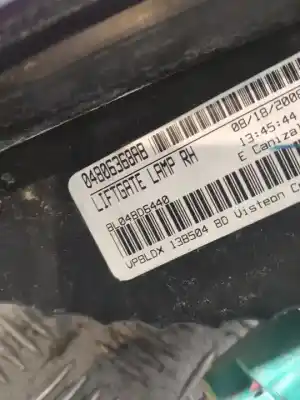 Peça sobressalente para automóvel em segunda mão farolim interior traseiro direito por dodge journey r/t referências oem iam 04806368ab  