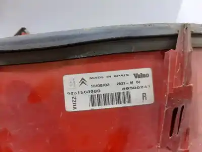 Peça sobressalente para automóvel em segunda mão FAROLIM TRASEIRO DIREITO por CITROEN XSARA PICASSO (N68) 2.0 HDI Referências OEM IAM 9631563980  