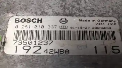 Second-hand car spare part ecu engine control for fiat stilo (192) 1.9 jtd / 1.9 jtd 115 active oem iam references 0281010337 73501237 74411318