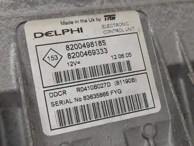 Peça sobressalente para automóvel em segunda mão centralina de motor uce por renault clio ii (bb_, cb_) 1.5 dci (b/cb07) referências oem iam 8200498185  8200469333