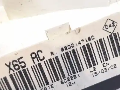 Pezzo di ricambio per auto di seconda mano controllo riscaldamento / aria condizionata per renault clio ii fase i (b/cbo) 1.2 riferimenti oem iam 8200147160  