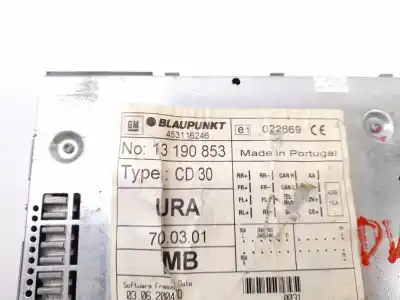 Second-hand car spare part audio system / radio cd for opel vectra c berlina 2.0 dti oem iam references 13190853 453116246 