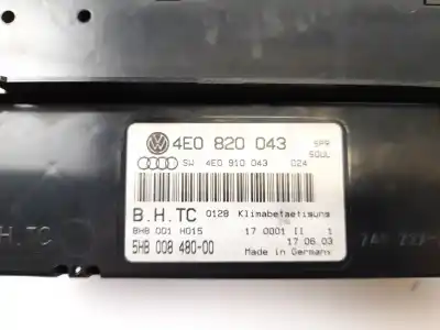 Автозапчастина б/у клімат-контроль для audi a8 (4e2) 4.0 tdi quattro l посилання на oem iam 4e0820043 4e0910043 5hb00848000