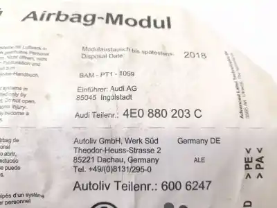 Автозапчасти б/у передняя правая подушка безопасности за audi a8 (4e2) 4.0 tdi quattro l ссылки oem iam 4e0880203c 600664100d 
