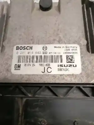 Автозапчасти б/у блок управления двигателем за opel astra gtc cosmo ссылки oem iam 0281014643 1039s23686 8980741541