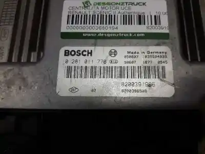 Second-hand car spare part ecu engine control for renault scenic ii authentique oem iam references 8200391966  0281011776