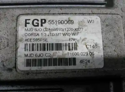 Second-hand car spare part ecu engine control for opel corsa c blue line oem iam references 55190069 7160002306 55197119