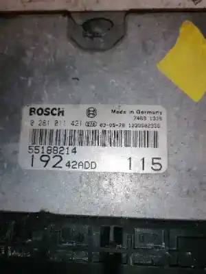 Автозапчастина б/у ебу контролер двигуна для fiat stilo (192) 1.9 jtd cat посилання на oem iam 0281011421  55188214
