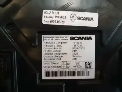 Автозапчастина б/у панель інструментів для scania serie p/g/r (l-clase) 12.7 diesel посилання на oem iam 1915653  