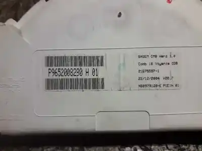 Peça sobressalente para automóvel em segunda mão quadrante por citroen c3 1.4 hdi exclusive referências oem iam 9652008280 18 pins 216755971
