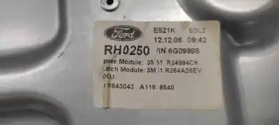 Second-hand car spare part rear right window regulator for ford focus c-max (cap) ambiente (d) oem iam references 3m51r24994ck  
