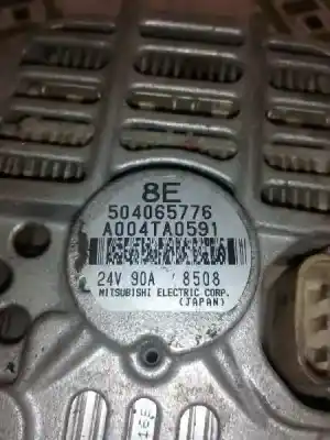 Second-hand car spare part alternator for iveco eurotech cursor (mh) chasis  (190 e 35) larga distancia oem iam references 504065776  a004ta0591