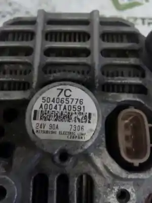 Pezzo di ricambio per auto di seconda mano alternatore per iveco eurotech cursor (mh) fki  (190 e 27) tráfico urbano riferimenti oem iam 504065776 24v 90a/mitsubishi a004ta0591