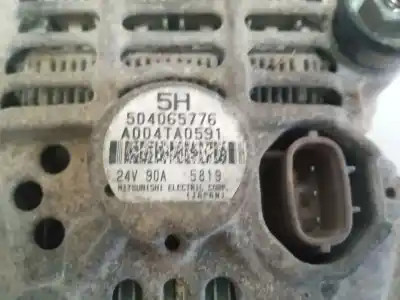 Автозапчастина б/у генератор для iveco eurotech cursor (mh) 7.8 diesel посилання на oem iam 504065776 a004ta0591 24v/90a/mitsubishi