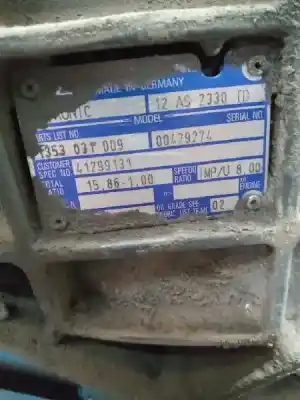 Автозапчасти б/у коробка передач за iveco stralis (as) fsa t / fp lt 4x2 gran espacio ссылки oem iam 12as2330td 41299131 1353031009