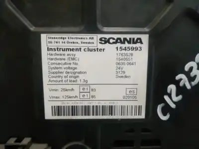 Автозапчастина б/у панель інструментів для scania serie p/g/r (c-clase) 15.6 diesel посилання на oem iam 1545993  