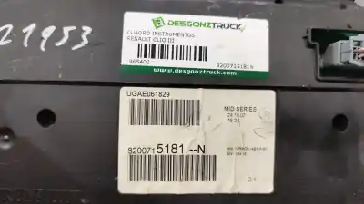Pezzo di ricambio per auto di seconda mano pannello degli strumenti per renault clio iii dynamique riferimenti oem iam 8200715181n