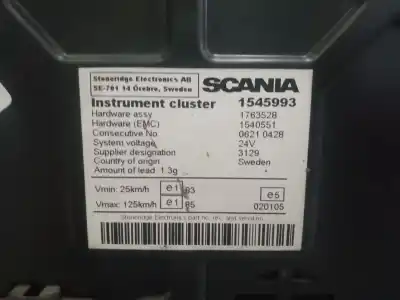 Автозапчастина б/у панель інструментів для scania p,g,r,t - series r 580 посилання на oem iam 1545993  