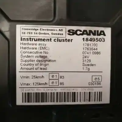 Автозапчасти б/у приборная доска за scania serie p/g/r (c-clase) fsa 420 (4x2) corto cp 13 / 14 b ссылки oem iam 1849503 1763544 1781700