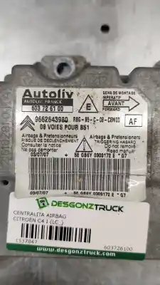 Peça sobressalente para automóvel em segunda mão centralina de airbag por citroen c4 berlina lx referências oem iam 603726100