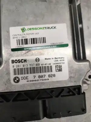 Second-hand car spare part ecu engine control for bmw 1 (e81) 118 d oem iam references 0281013537 dde7807828 