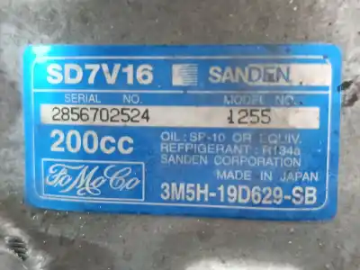 Second-hand car spare part air conditioning compressor for mazda 3 (bk) 1.6 di turbo oem iam references 3m5h19d629sb  