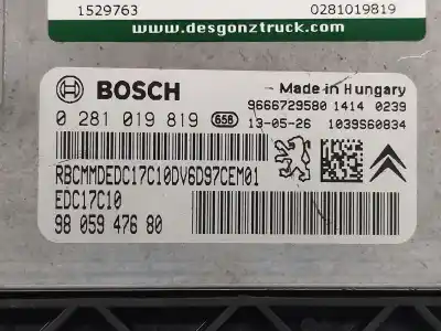 Second-hand car spare part ecu engine control for citroen c4 lim. business oem iam references 0281019819  9805947680