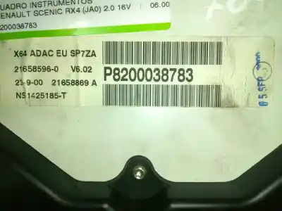 Автозапчастина б/у панель інструментів для renault scenic rx4 (ja0) 2.0 16v cat (f4r) посилання на oem iam 8200038783  