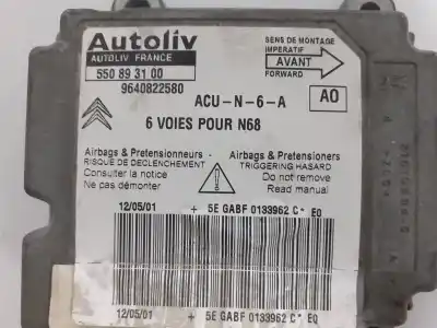 Pièce détachée automobile d'occasion BOITIER DE COMMANDE D'AIRBAG pour CITROEN XSARA PICASSO (N68)  Références OEM IAM 9640822580  