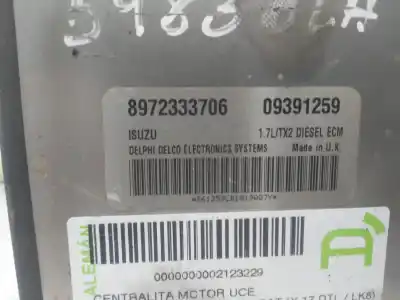 Second-hand car spare part ecu engine control for opel corsa c y17dtl oem iam references 09391259  