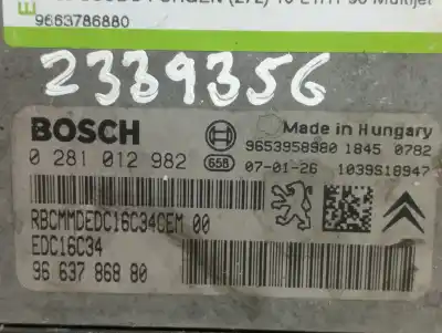 Pezzo di ricambio per auto di seconda mano centralina motore per fiat scudo combi (272) 2.0 jtdm riferimenti oem iam 9663786880  