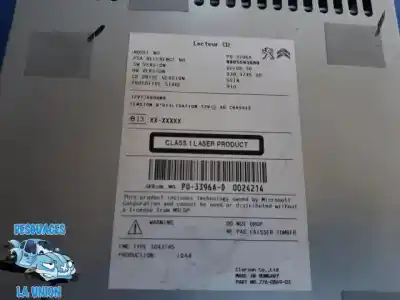 Peça sobressalente para automóvel em segunda mão SISTEMA DE ÁUDIO / RÁDIO CD por PEUGEOT 308  Referências OEM IAM 9805593680  