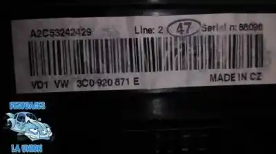 Автозапчасти б/у приборная доска за volkswagen passat b6 variant (3c5) 2.0 tdi 16v ссылки oem iam 3c0920871 e  3c0920871e