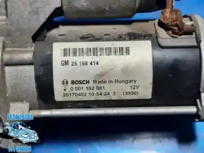 Peça sobressalente para automóvel em segunda mão motor de arranque por opel corsa e color edition referências oem iam 25198414  0001192081
