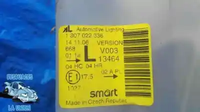 Peça sobressalente para automóvel em segunda mão farol / farolim esquerdo por smart coupe pulse referências oem iam 