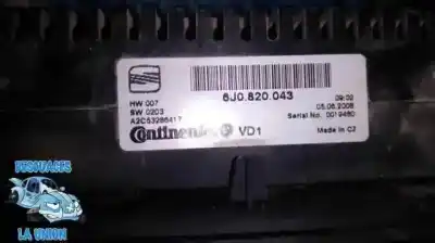 Peça sobressalente para automóvel em segunda mão comando de sofagem (chauffage / ar condicionado) por seat ibiza iv sc (6j1, 6p5) 1.6 referências oem iam 6j0820043
