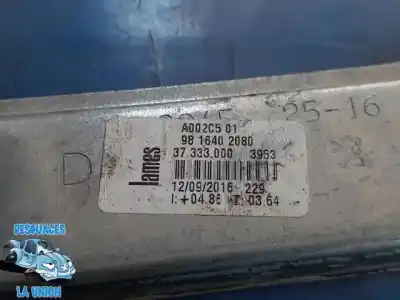 Second-hand car spare part passenger side right window regulator for peugeot 208 gt line oem iam references 9816402080