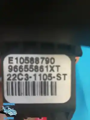 Second-hand car spare part headlights switch for citroen ds3 desire 82 cv / 60 kw oem iam references 96655861 xt / 96655861xt 22c31105st / 22c31105 st e10588790 / e 10588790