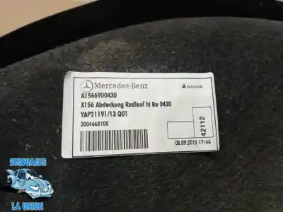 Автозапчастина б/у арка заднього права для mercedes clase gla (w156) gla 200 cdi edition 1 (156.908) 136 cv / 100 kw посилання на oem iam a1566900430  