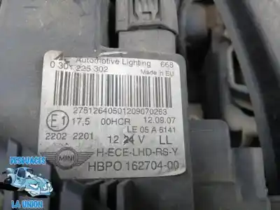 Автозапчасти б/у правая фара за mini mini (r56) 1.6 cooper d [1.6 ltr. - 82 kw diesel cat] ссылки oem iam 0301225302 2201 / hbpo 16270400 le05a6141