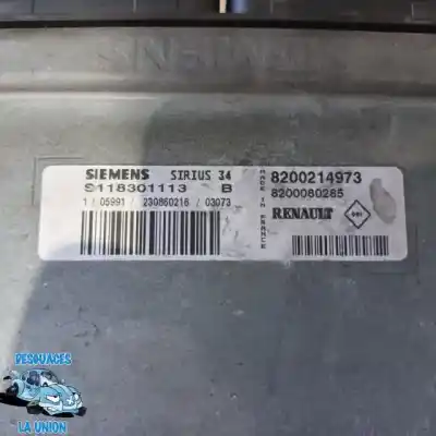 Автозапчастина б/у ебу контролер двигуна для renault clio ii fase i (b/cbo) 1.4 16v tech-run 98 cv / 72 kw посилання на oem iam 8200214973
