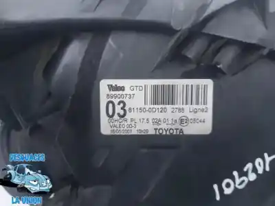 Second-hand car spare part left headlight for toyota yaris connect oem iam references 89900737