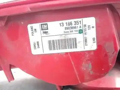 Second-hand car spare part right tailgate light for opel corsa d cosmo oem iam references 13186351  