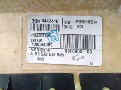 Автозапчастина б/у обликка задніх правіх дверей для bmw x5 (e53) 3.0d посилання на oem iam 700554009  