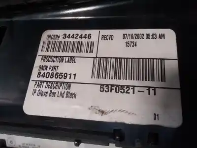 Peça sobressalente para automóvel em segunda mão porta luvas por bmw x5 (e53) 3.0d referências oem iam 840865911  