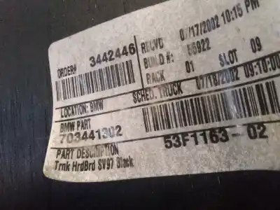 Second-hand car spare part parcel shelf for bmw x5 (e53) 3.0d oem iam references 703441302  